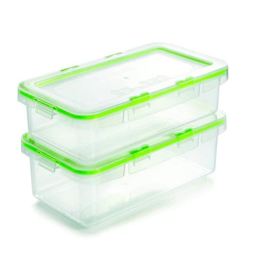 Ibili Lunch Away - Recipiente Rectangular De 0.8l En Plástico Pp05. Verde