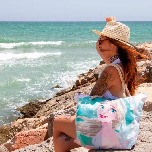 Karactermania - Saco de Praia Soleil com Necessaire Grátis. Frozen 2 Verão