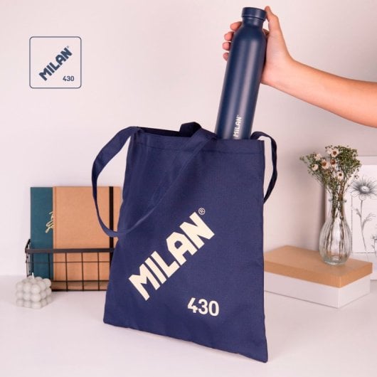 Milan 430 - Bolsa Multiusos Tote Bag Colección 1918 Medida 41 X 38 Cm. Azul Marino