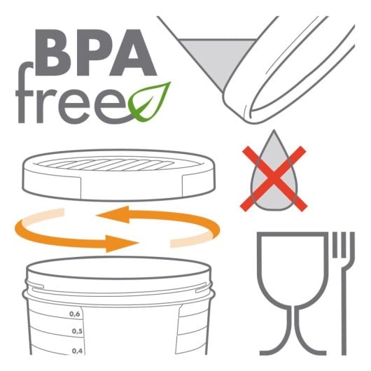 Tatay Twist - Contenitore rotondo da 0,4 l con coperchio ermetico a vite. Rosso mirtillo