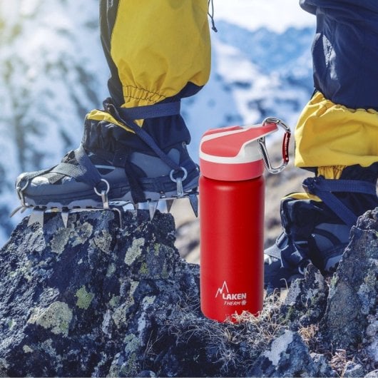 Laken Summit - Botella Térmica Con Boquilla 0.35l En Acero Inoxidable. Negro