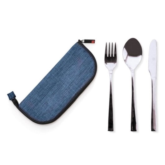 Iris - Funda Para Cubiertos Universal Con Cierre De Cremallera, Azul