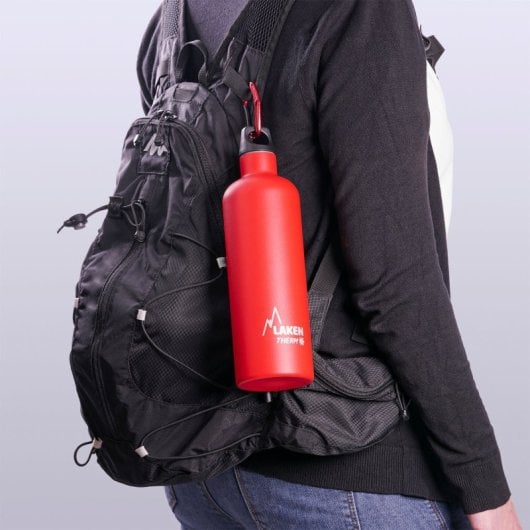 Laken Futura - Botella Térmica De Boca Estrecha 0.5l En Acero Inoxidable. Rojo