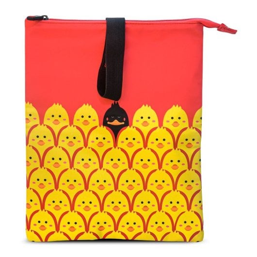 Iris Snack Bag Friends - Borsa porta merenda per bambini flessibile e pieghevole. Pulcini
