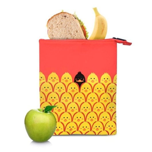 Iris Snack Bag Friends - Borsa porta merenda per bambini flessibile e pieghevole. Pulcini