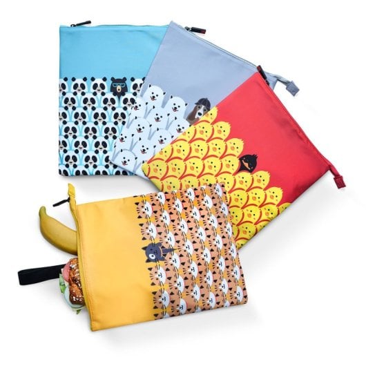 Iris Snack Bag Friends - Borsa porta merenda per bambini flessibile e pieghevole. Pulcini