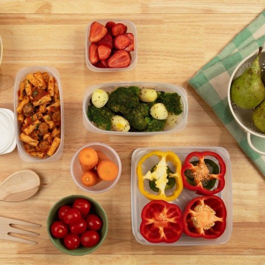 Tatay Top Flex - Pack 2x Recipientes Herméticos Ovalados 2l Cierre A Presión. Arandano