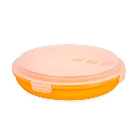 Ibili - Set di 2 porta tortilla e porta torte rotondi, 26 cm, arancione