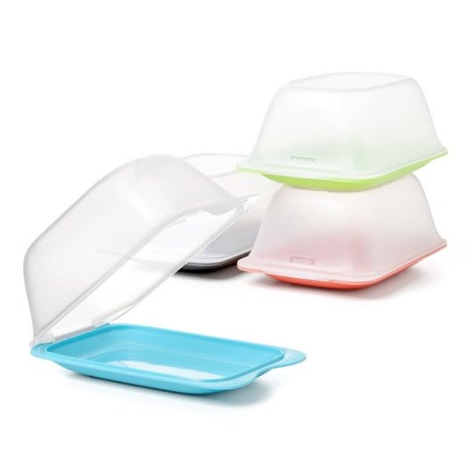 Contenitore per formaggi Tatay Mini - Contenitore per salumi e formaggi con sistema salva freschezza. Grigio