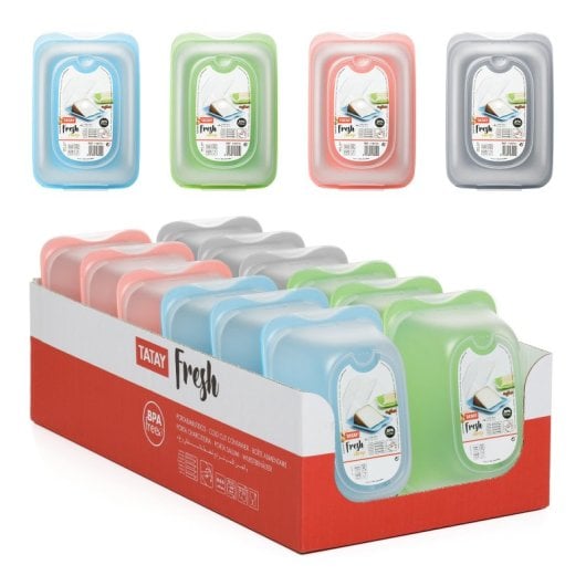 Contenitore per formaggi Tatay Mini - Contenitore per salumi e formaggi con sistema salva freschezza. Grigio