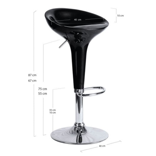 Regalos Miguel - Taburetes Cocina - Taburete Madison - Negro