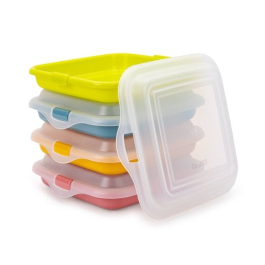 Ibili Deli - Porta Alimentos Reutilizable Para Sándwichs, Embutidos Y Quesos. Azul