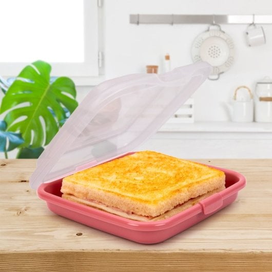 Ibili Deli - Porta Alimentos Reutilizable Para Sándwichs, Embutidos Y Quesos. Azul