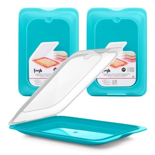 Tatay Fresh - Lote De 5 Recipientes Porta Embutidos Y Alimentos. Turquesa 22