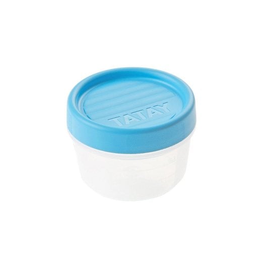 Tatay Twist - Contenitore rotondo da 0,2 l con coperchio ermetico a vite. Turchese