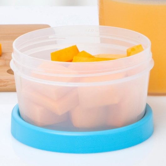 Tatay Twist - Contenitore rotondo da 0,2 l con coperchio ermetico a vite. Turchese