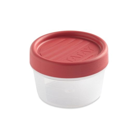 Tatay Twist - Contenitore rotondo da 0,2 l con coperchio ermetico a vite. Rosso mirtillo