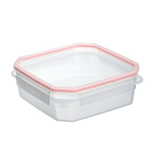 Tatay Clip Safe - Recipiente Hermético Cuadrado 1.3l Con Cierre De Pestañas. Rojo