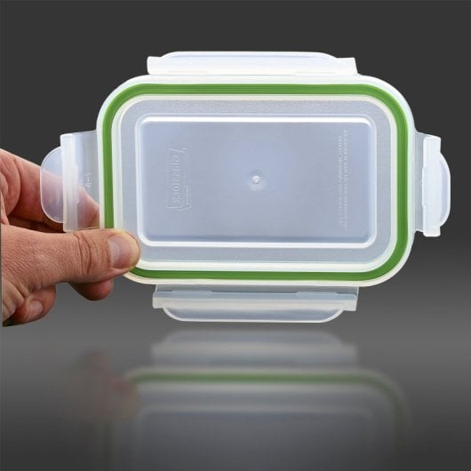 Glasslock Classic - Contenitore ermetico rotondo da 0,4 l in vetro temperato. Blu