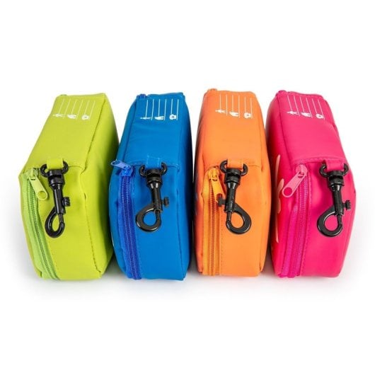 Iris Kids - Borsa termica per snack per bambini con moschettone. Blu