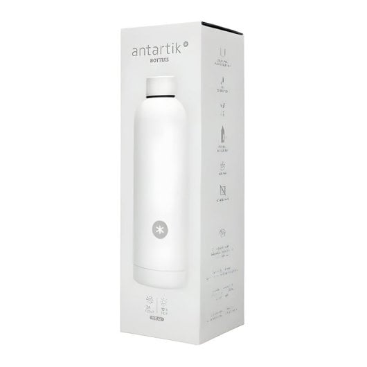 Antartik - Bottiglia termica riutilizzabile in acciaio inossidabile da 0,75 l. Bianca