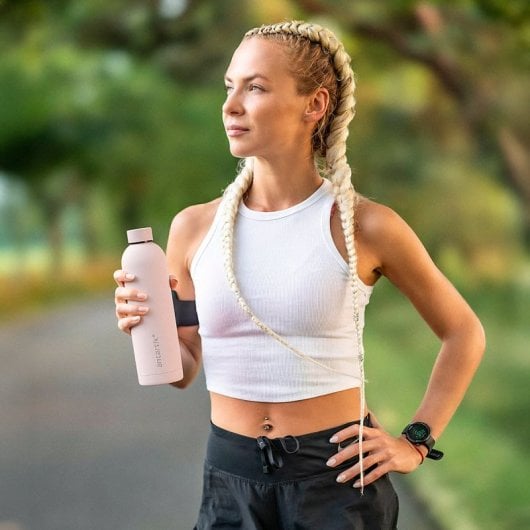 Antartik - Bottiglia termica riutilizzabile in acciaio inossidabile da 0,75 l. Bianca