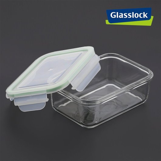 Glasslock Air - Recipiente Hermético Redondo De 0.4l En Vidrio Templado Con Válvula
