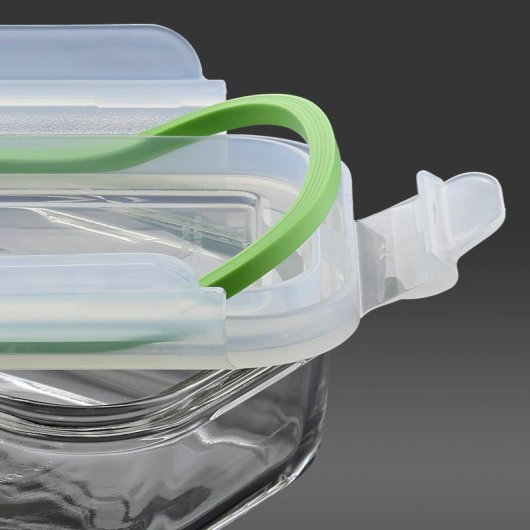 Glasslock Air - Recipiente Hermético Redondo De 0.4l En Vidrio Templado Con Válvula