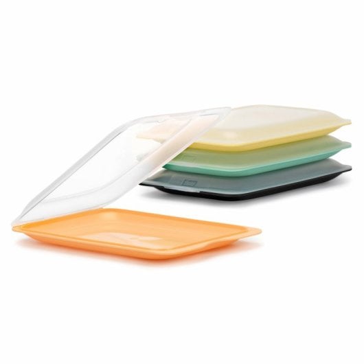 Tatay Fresh - Set di 3 contenitori per salumi e alimenti. Peach Fuzz