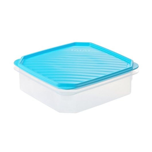 Tatay Top Flex - Contenitore ermetico quadrato da 1,3 l con chiusura a scatto. Turchese