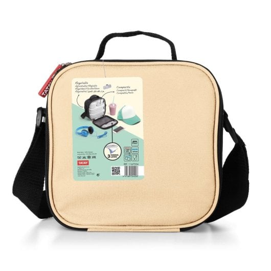 Tatay Urban Food Casual - Borsa termica per il pranzo da 3 litri con contenitori. Peach Fuzz