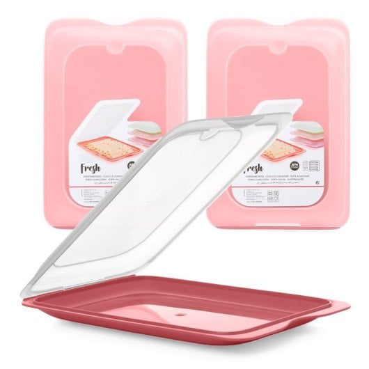 Tatay Fresh - Set De 5 Recipientes Porta Embutidos Y Alimentos. Negro Y Burdeos