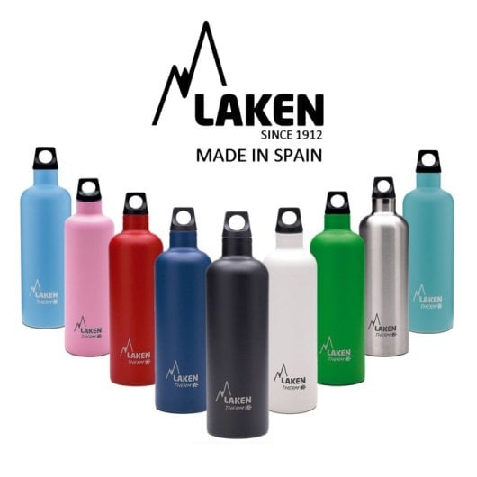 Laken Futura - Botella Térmica De Boca Estrecha 0.5l En Acero Inoxidable. Negro