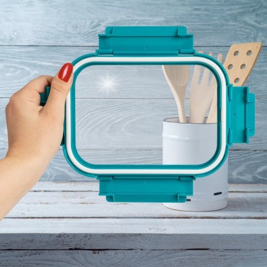 Lacor Twogo - Recipiente Rectangular De 0.45l + 0.28l En Acero Inoxidable Apto Microondas