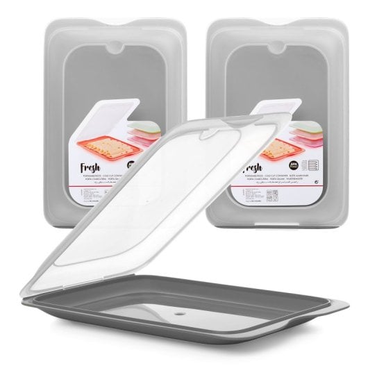 Tatay Fresh 24 - Lote De 5 Recipientes Porta Embutidos Y Alimentos. Gris