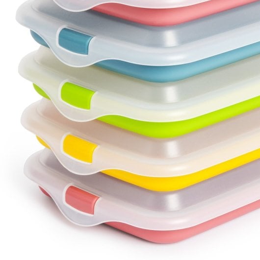 Ibili Deli - Lote De 8 Recipientes Apilables Porta Embutidos Y Alimentos. Color Surtido