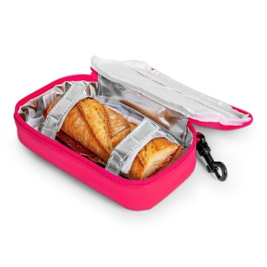 Iris Kids - Porta Bocadillos Infantil Termoinsulado Con Mosquetón. Fucsia