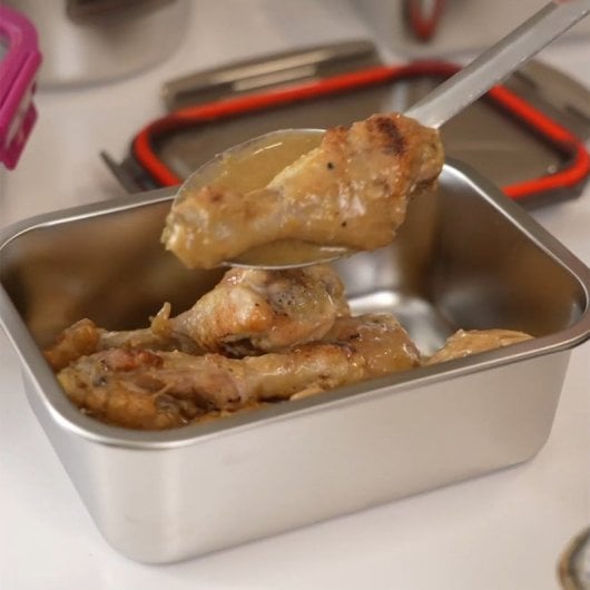 Lacor Ecoinox - Contenitore quadrato in acciaio inossidabile per microonde da 0,65 l