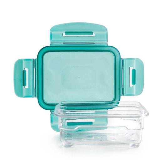 Ibili Perfect Tritan - Contenitore rettangolare piatto da 0,2 l in Tritan. Turchese