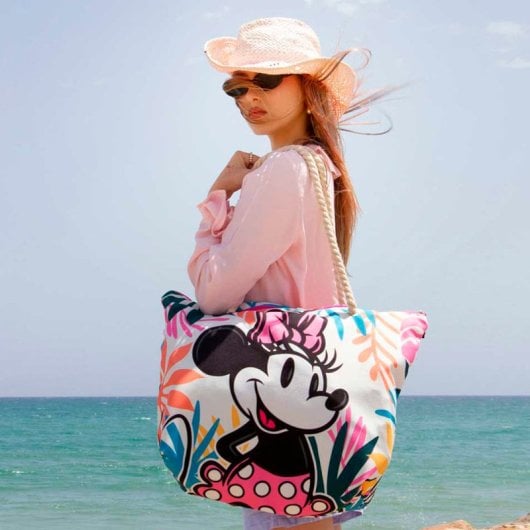 Karactermania - Saco de Praia Soleil com Necessaire Grátis. Ilha da Minnie Mouse