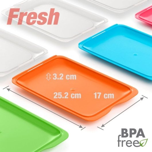 Tatay Fresh - Lote De 6 Recipientes Porta Embutidos Y Alimentos. Colores Basicos On