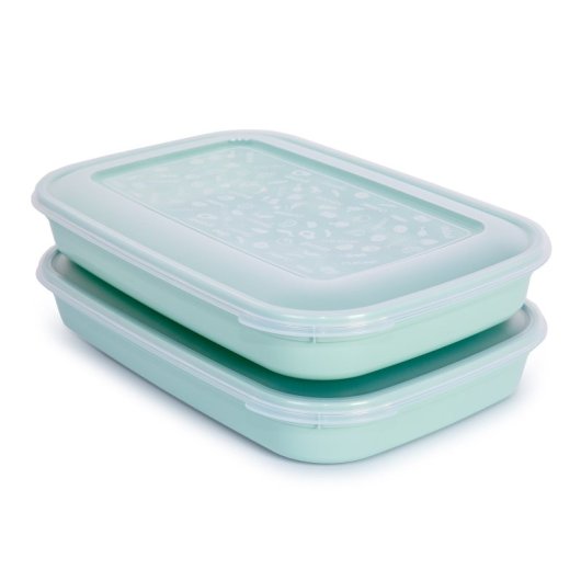 Plastic Forte - Juego De 2 Recipientes Porta Embutidos Classic 1.75l Verde