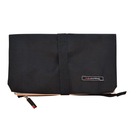 Iris Snack Bag Soft - Bolsa Porta Alimentos Con Cierre De Cremallera. Negro Y Crema