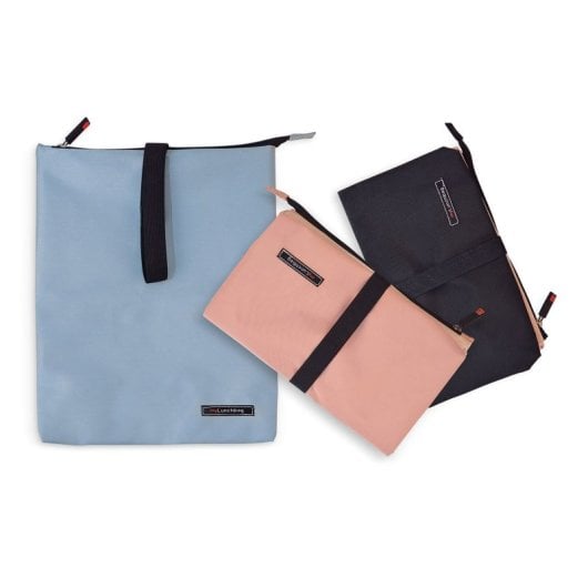 Iris Snack Bag Soft - Bolsa Porta Alimentos Con Cierre De Cremallera. Negro Y Crema