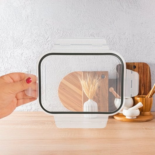 Ibili Keepklin - Lote De 3 Recipientes Rectangulares De 0.4l, 0.6l Y 1.2l En Acero Apto Microondas