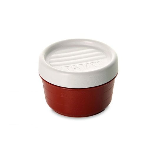 Tatay Twist Opak - Contenitore rotondo da 0,2 L con coperchio ermetico a vite. Bianco