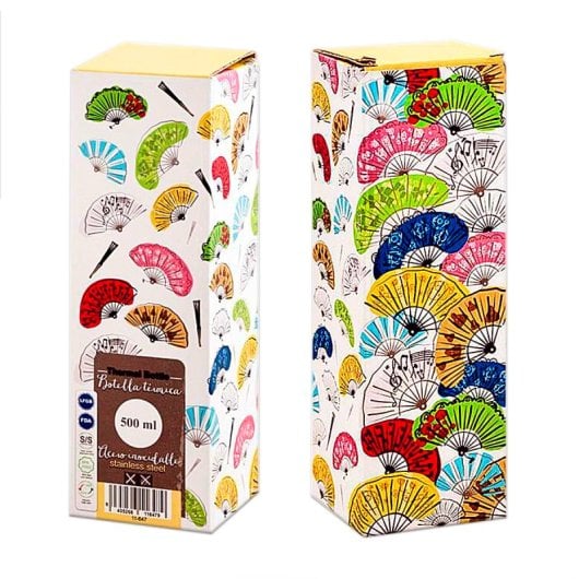 Javier Abanicos - Bottiglia termica riutilizzabile in acciaio inossidabile da 0,5 l