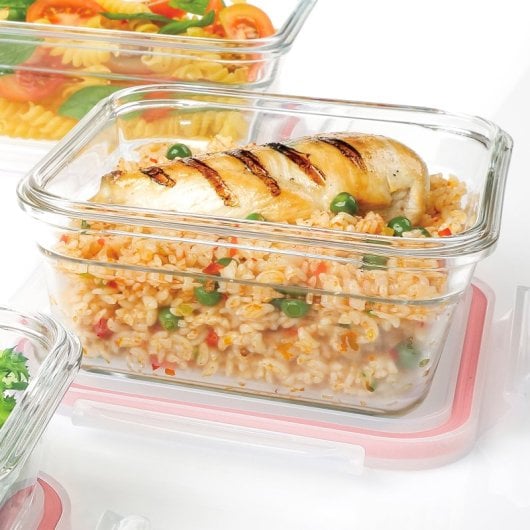 Glasslock Oven - Contenitore rettangolare in vetro temperato da 1,7 l. Adatto al forno.