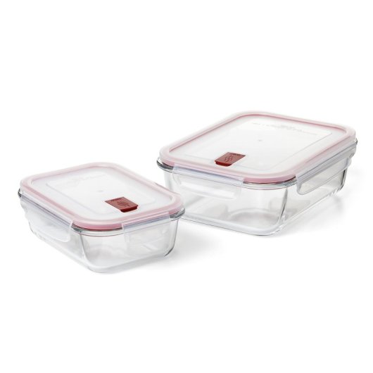 Tatay Cook & Eat - Set De 2 Recipientes De 0.64l Y 1.5l En Vidrio Borosilicato. Aptos Horno