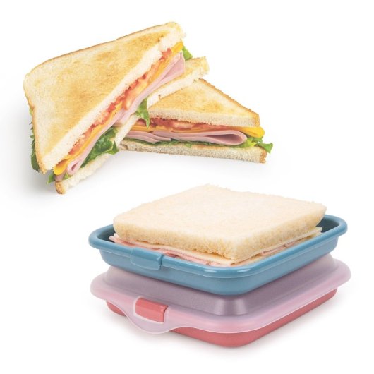 Ibili Deli - Lote De 4 Porta Alimentos Para Sándwichs, Embutidos Y Quesos. Multicolor